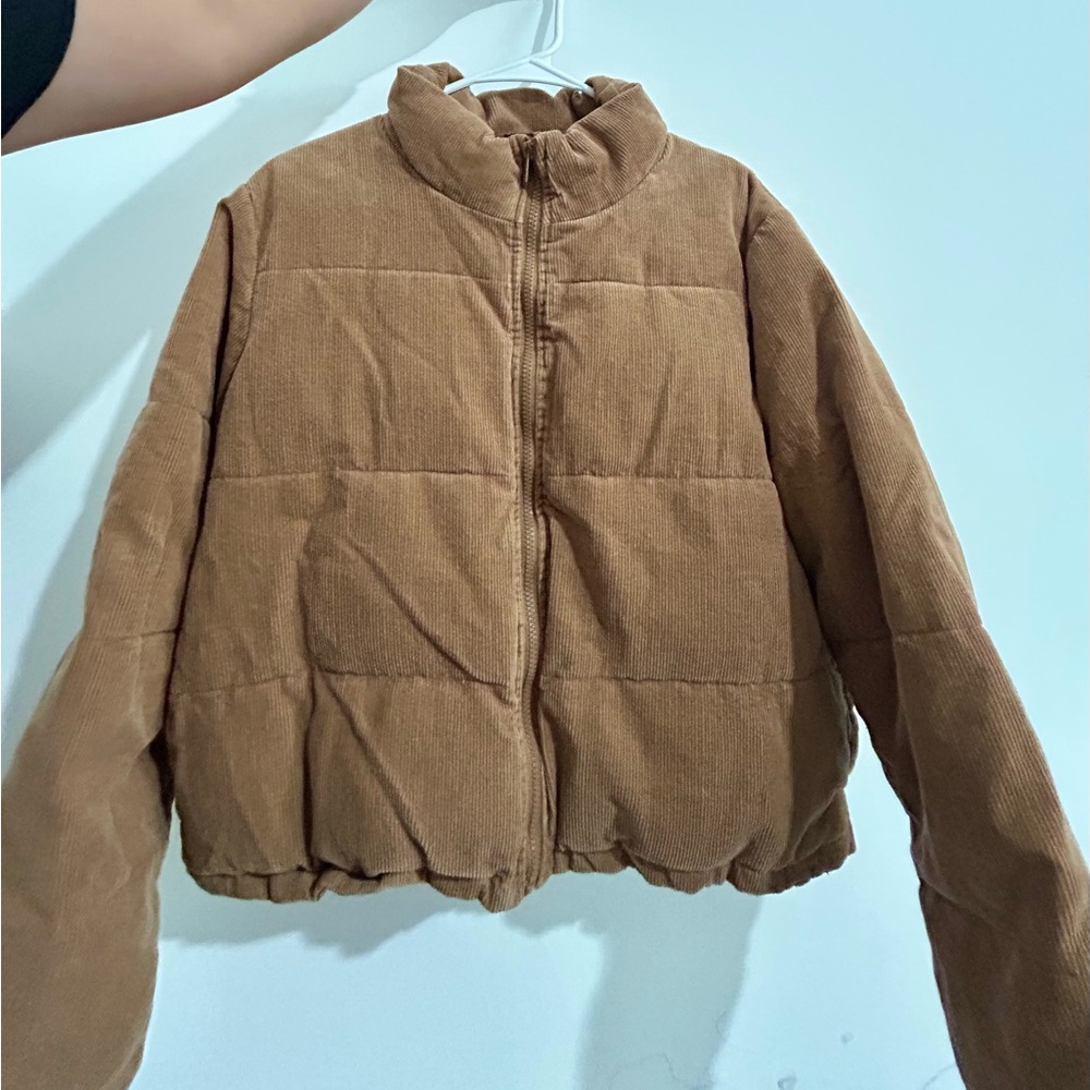 Puffer like velvet jacket